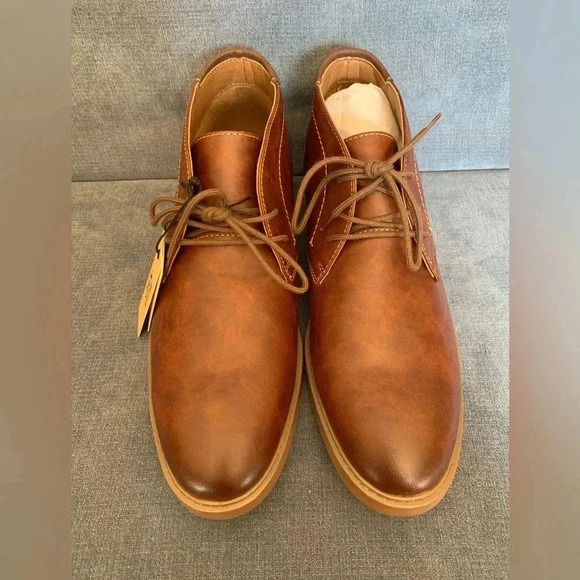 Men’s Madden NYC Brown Faux Leather Lace Up Adam Dress Up Chukka Boot Size 9.5 - Picture 3 of 10